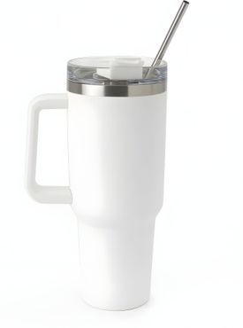 1200ml Stainless Steel Tumbler with 2 Straws