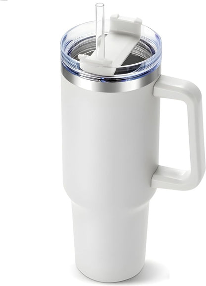 1200ml Stainless Steel Tumbler with 2 Straws